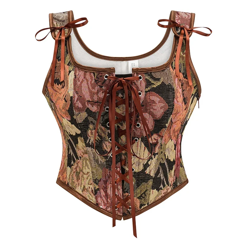 Corset Waist Cinch - 빈티지 고딕 여성 코르셋 레이스 업