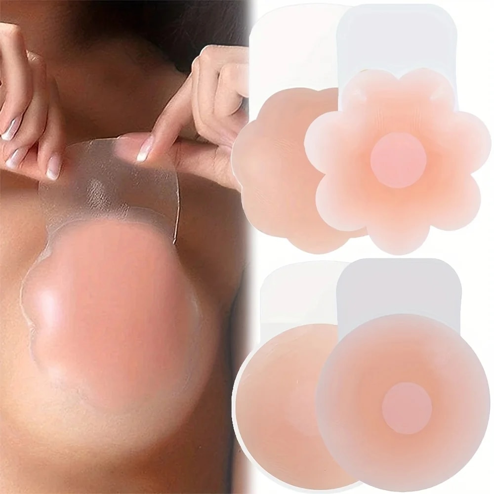 Silicone Bra Adhesive - 1 쌍의 실리콘 젖꼭지 커버 리프트