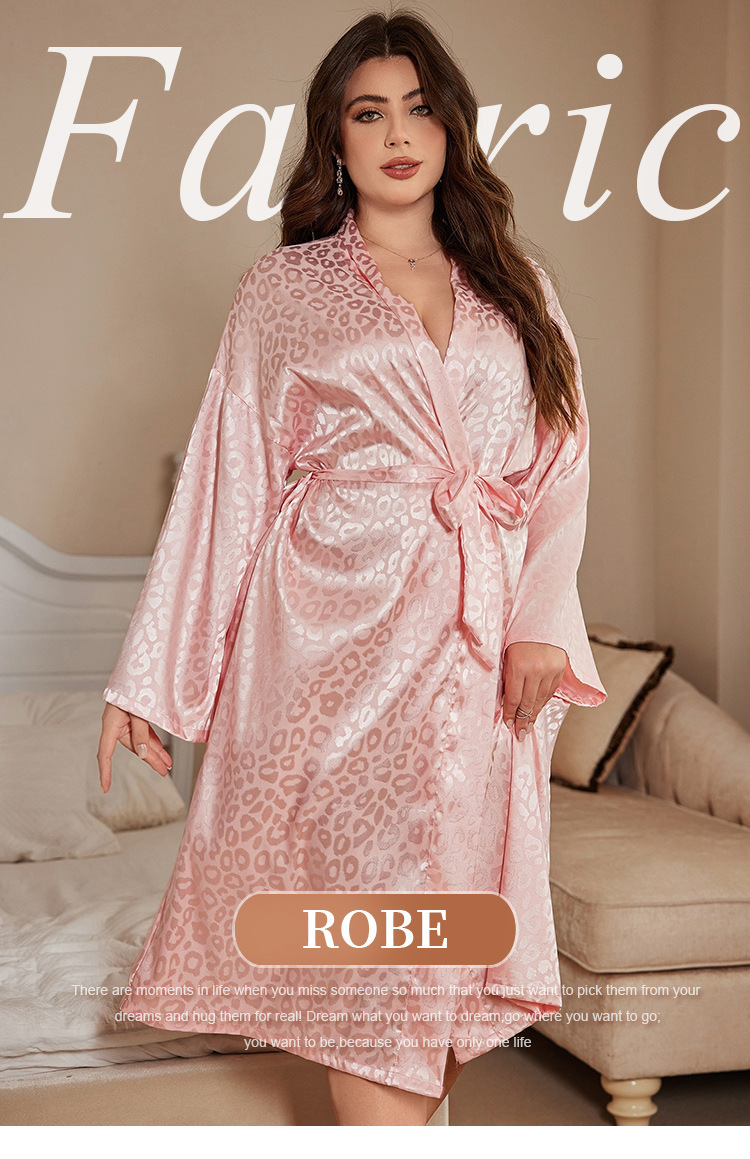 Robe Silk Women - 플러스 사이즈 로브 파자마 여성 잠옷