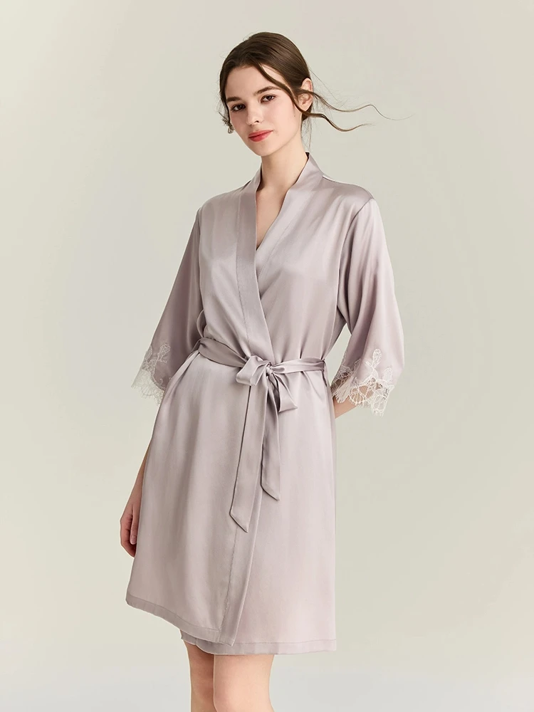 Robe Silk Women - 22MM 100% 뽕나무 실크 로브 가운