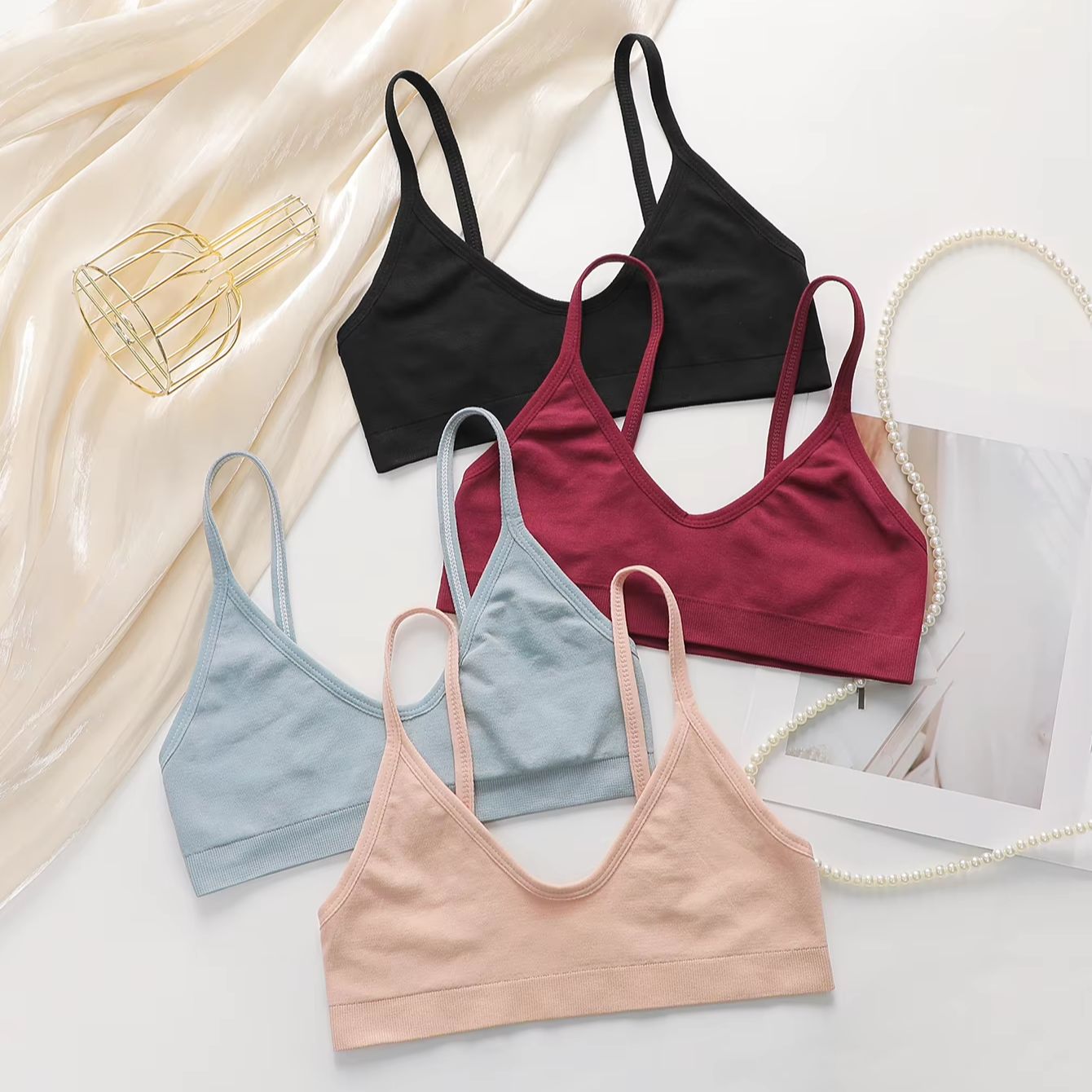 Bralette Wireless Soft - 여성용 심리스 무선 브라 솔리드 소프트