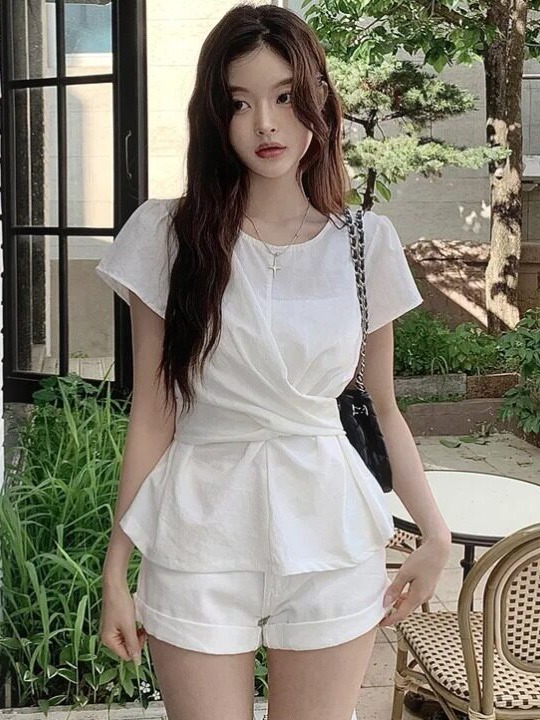 Corset Waist Cinch - 세련된 시크 허리끈이 달린 심플하고 스타일리쉬한