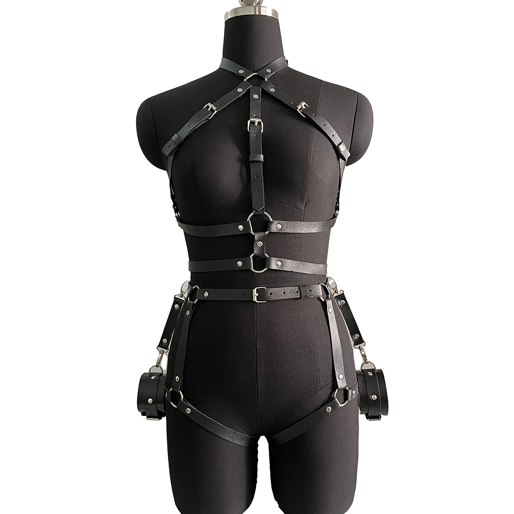 여성용 하네스 Pu 가죽 다리 여성 섹시한 속박 다리  - Garter Belt Set 리뷰 및 가격
