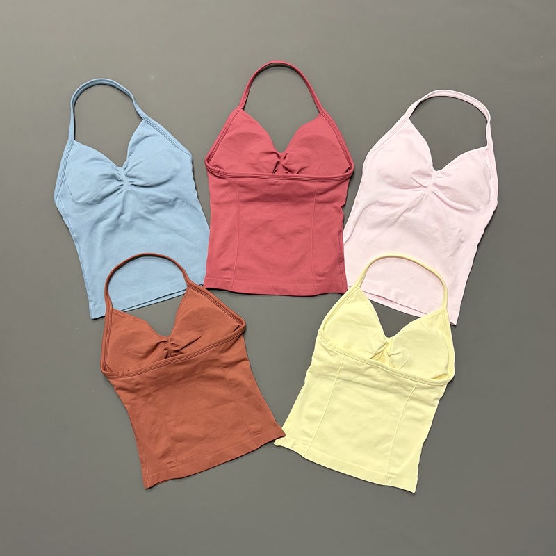 짐 여성용 스포츠 탱크탑 심리스 홀터 스파게티 스트랩  - Sports Bra High Impact 리뷰 및 가격