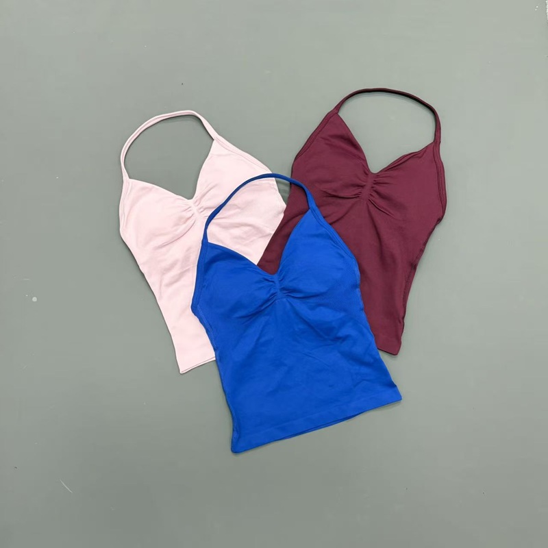 짐 여성용 스포츠 탱크탑 심리스 홀터 스파게티 스트랩  - Sports Bra High Impact 리뷰 및 가격