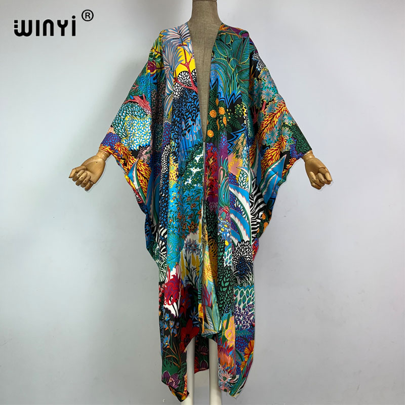 WINYI 아프리카 중동 기모노 여성용 가디건 스티치  - Robe Silk Women 리뷰 및 가격