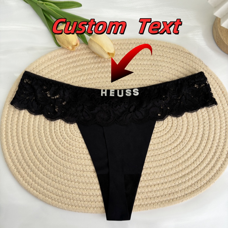 개인화 된 사용자 정의 끈 팬티 이름 크리스탈 문자 G - Thong Bikini Women 리뷰 및 가격
