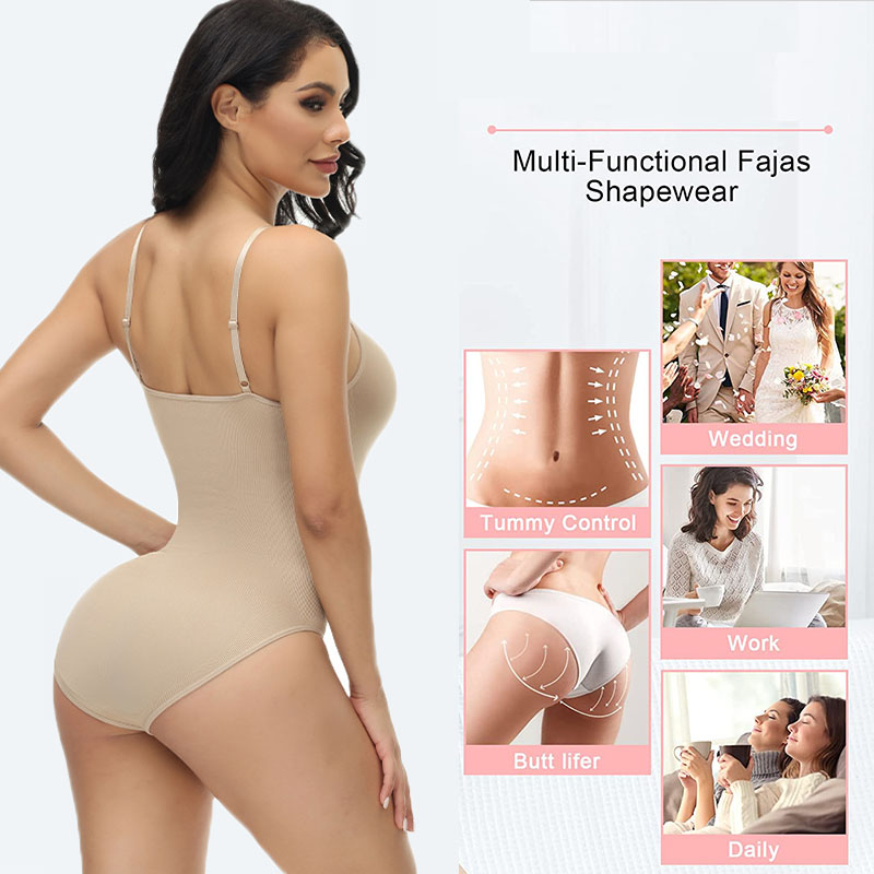 GUUDIA V 넥 스파게티 스트랩 바디 슈트 압축 바 - Shapewear Bodysuit Firm 리뷰 및 가격