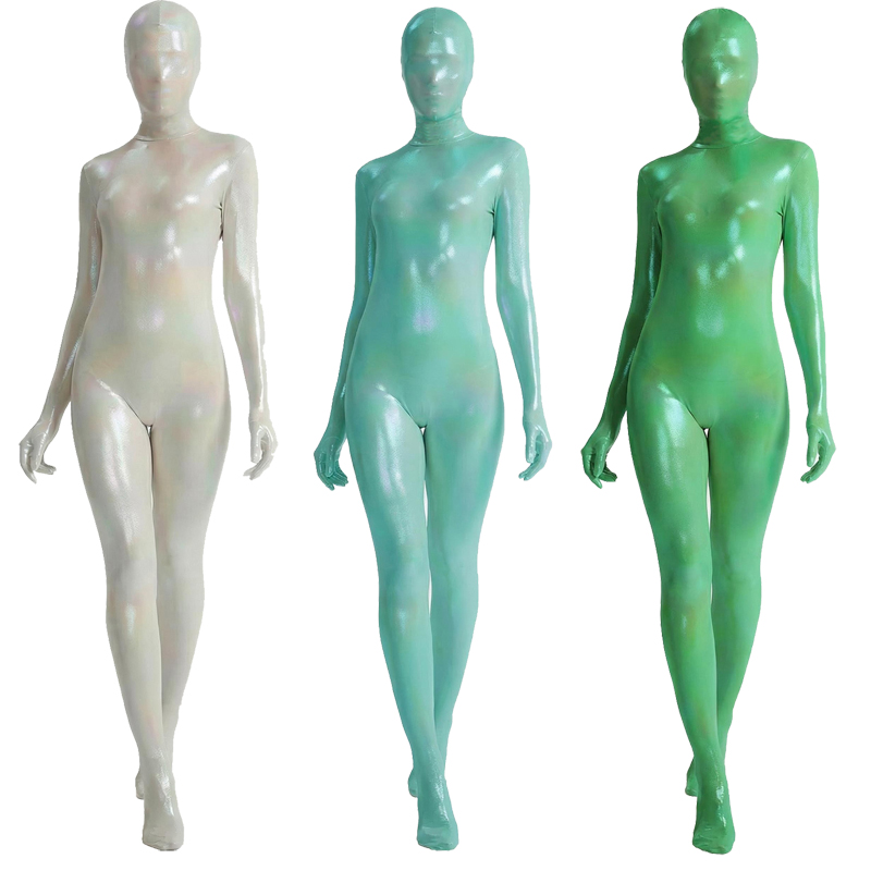 여성용 반짝이 그라데이션 젠타이 바디수트, 고탄력 광택 - Shapewear Bodysuit Firm 리뷰 및 가격