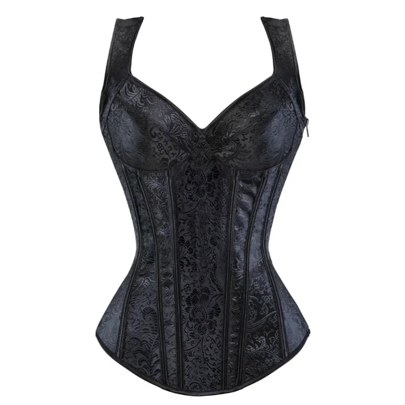 여성 플로럴 프린트 코르셋 탑 빈티지 브로케이드 뷔스티 - Shapewear Bodysuit Firm 리뷰 및 가격