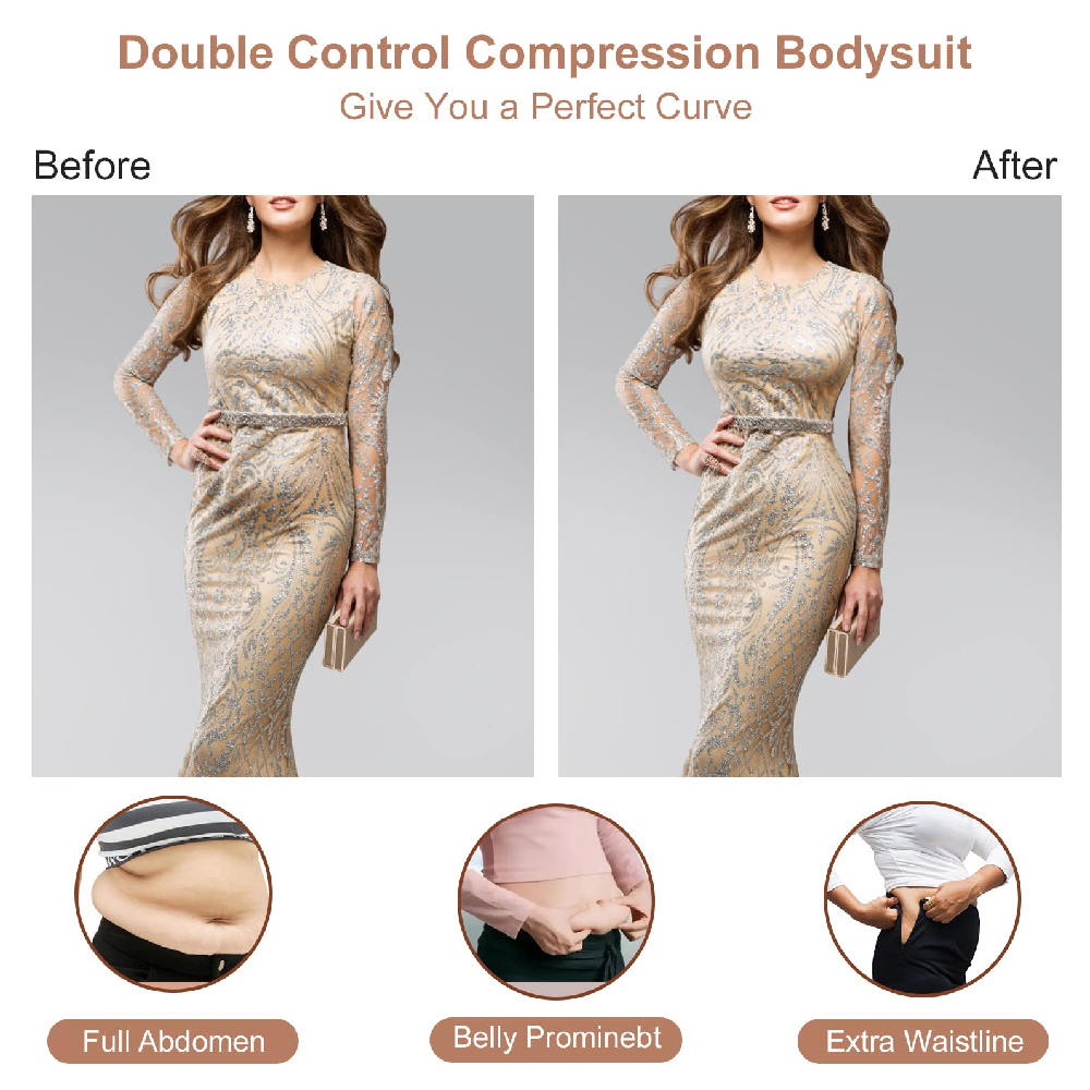 여성 딥 V 백리스 쉐이프웨어 바디수트 언더와이어 브라 - Shapewear Bodysuit Firm 리뷰 및 가격