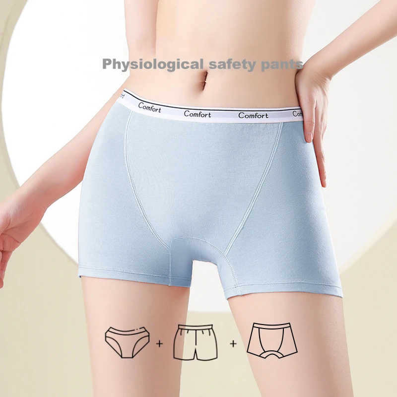 1pcs 코 튼 여성 월경 팬티 생리 바지 누출 방지  - Boyshort Underwear 리뷰 및 가격