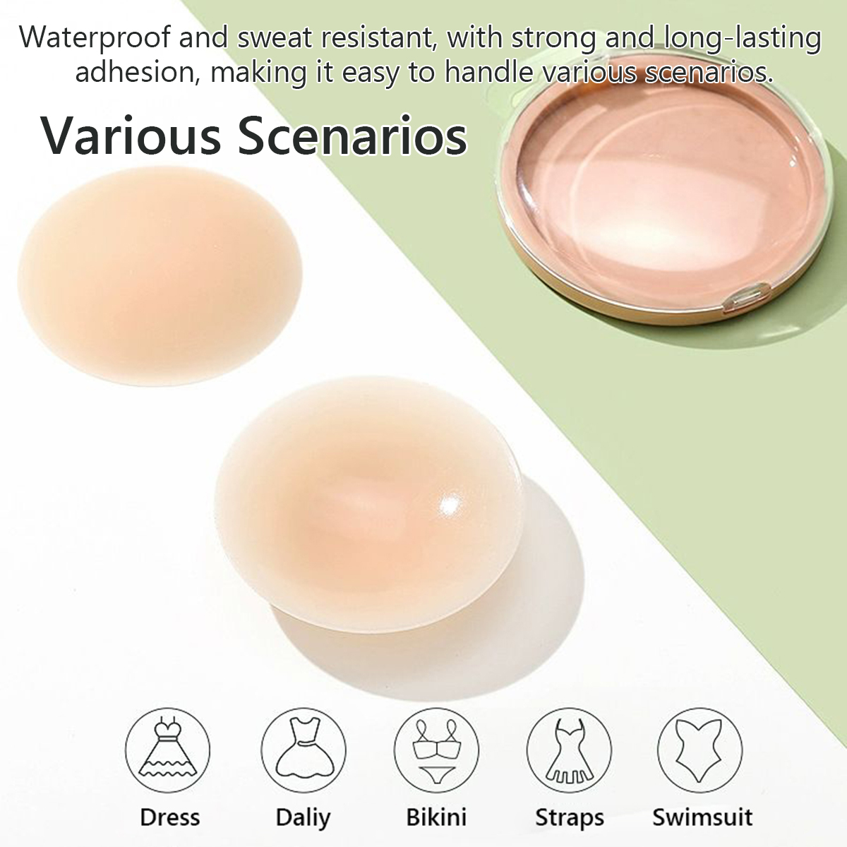 세척 가능 재사용 가능 10cm 무접착 니플 커버 플런 - Nipple Cover Pasties 리뷰 및 가격
