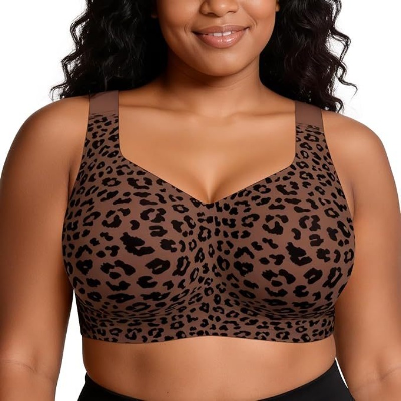 레오파드 젤리 브라 노 언더와이어 푸쉬업 무선 브라 심 - Push Up Bra Padded 리뷰 및 가격