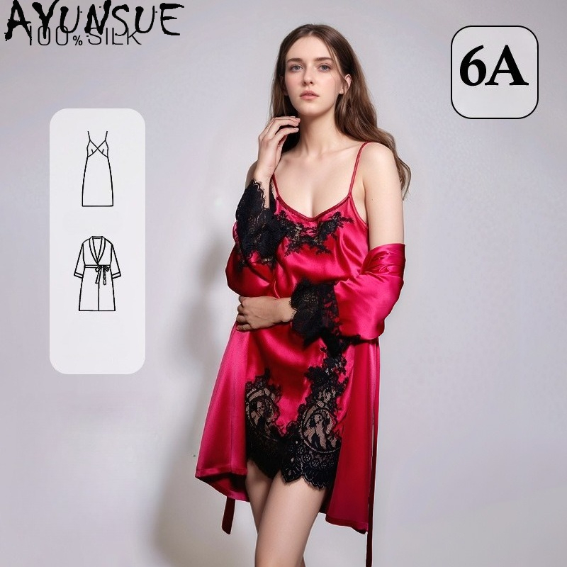 AYUNSUE 100% 정품 실크 나이트 드레스 여성  - Robe Silk Women 리뷰 및 가격
