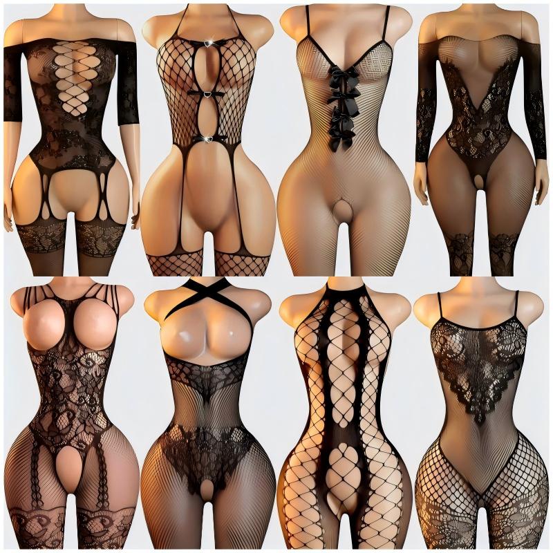 여성을위한 섹시한 란제리 세트 에로틱 한 의상 잠옷 포 - Bodystocking Fishnet 리뷰 및 가격
