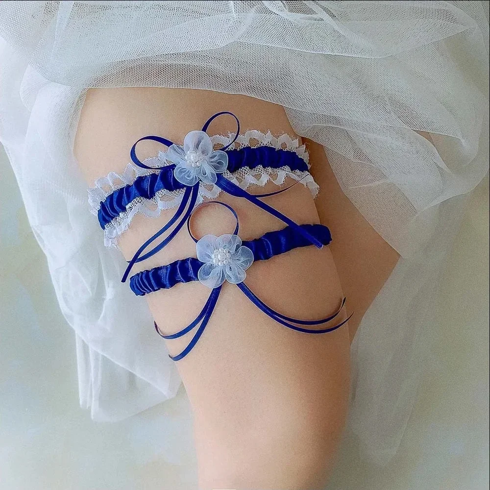 2개 세트 새틴 리본 웨딩 브라이덜 가터 벨트 신축성  - Garter Belt Set 리뷰 및 가격