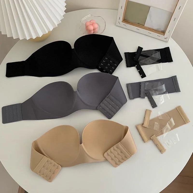 여성용 섹시 스트랩리스 푸쉬업 패드 브라 심리스 인비저 - Strapless Bra Backless 리뷰 및 가격