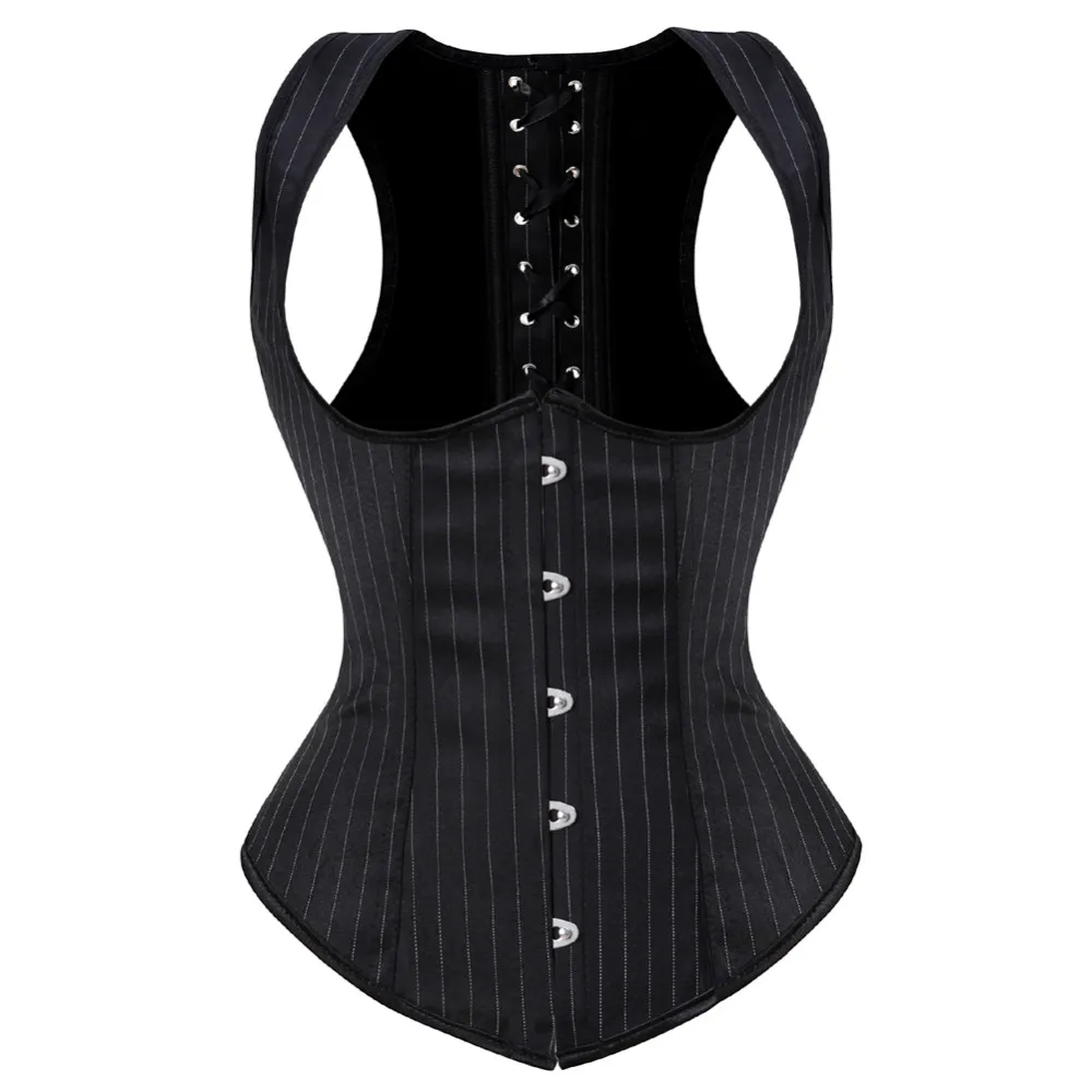 여성용 고딕 자카드 언더 버스트 코르셋 섹시한 어깨 끈 - Corset Waist Cinch 리뷰 및 가격